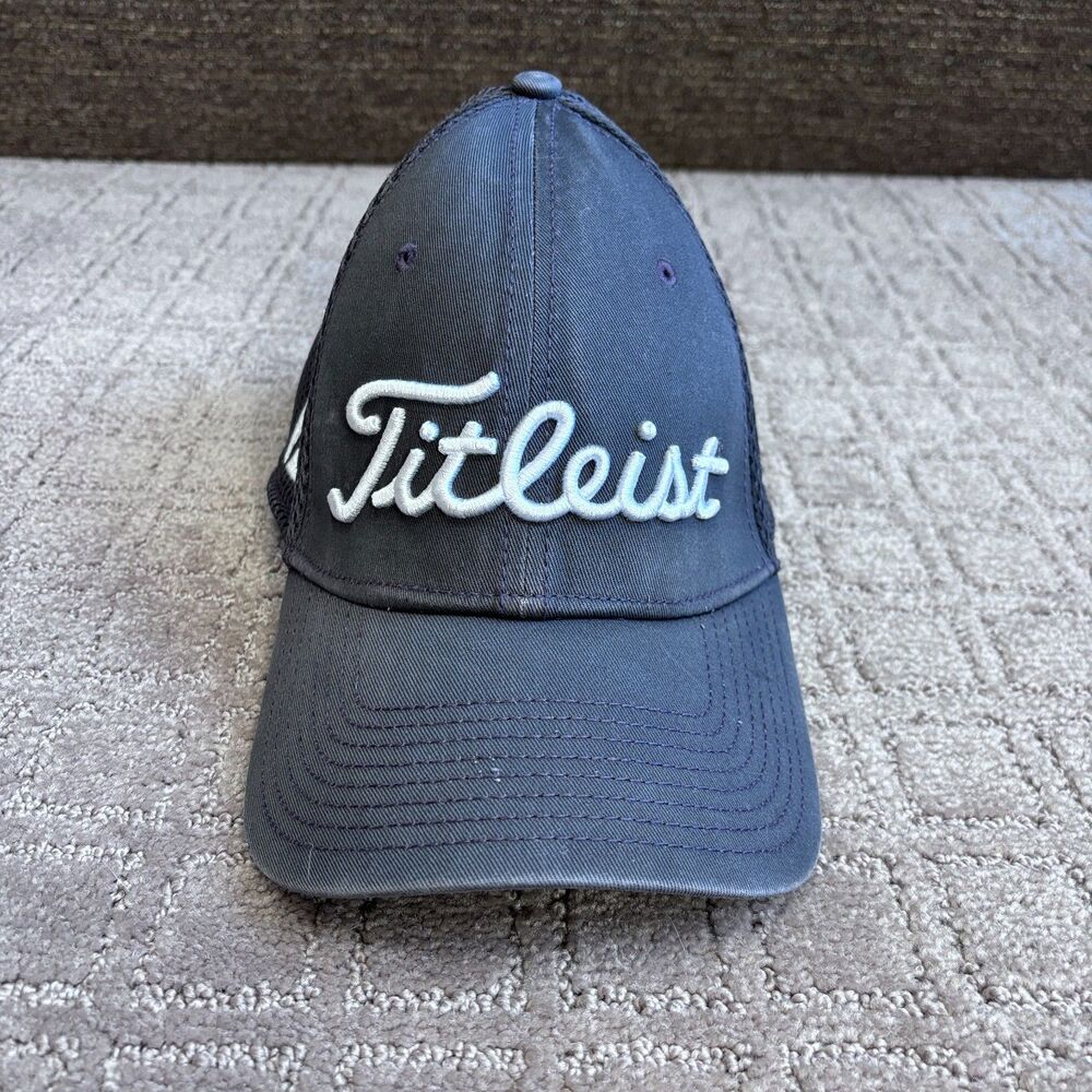 Titleist FootJoy FJ Pro V1 Golf Hat Cap Stretch Mens M/L Gray Fitted Performance